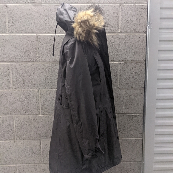 New Madden Girl Faux-Fur Parka Gray Large - Picture 4 of 7